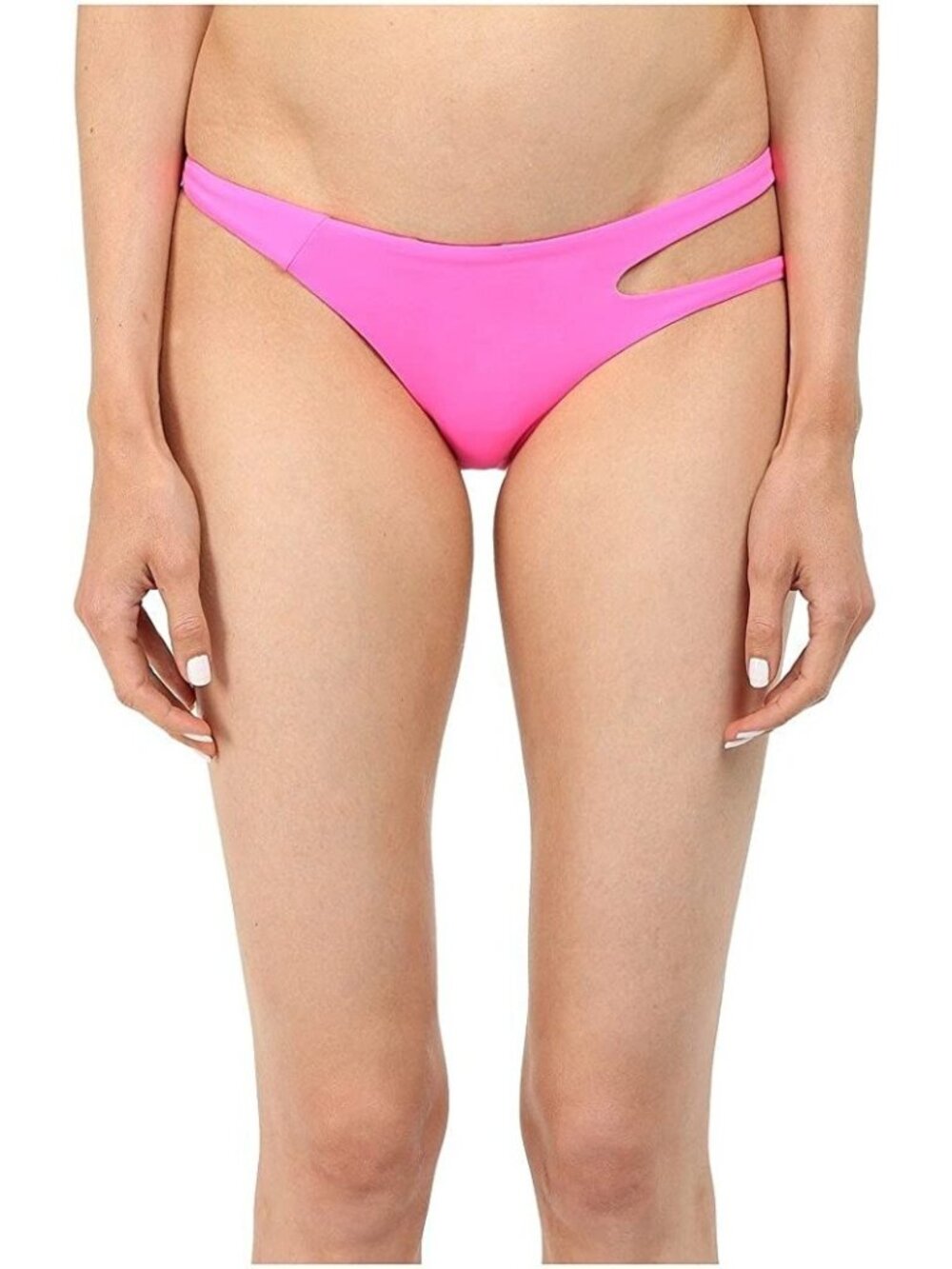 L'Agent Agent Provocateur Agata Bikini Bottoms Cut Out Strappy Pink S